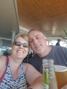 A happy moment at Airlie Beach, Queensland.